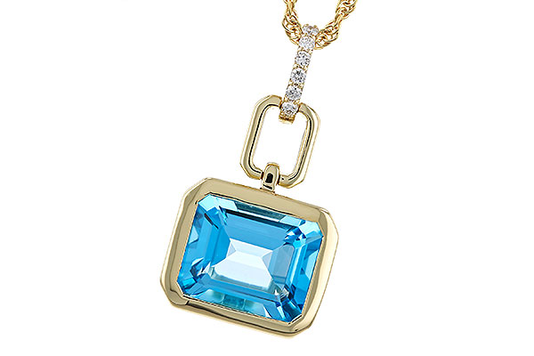 D275-12811: NECKLACE 3.26 BLUE TOPAZ 3.30 TGW (10x8MM BT)