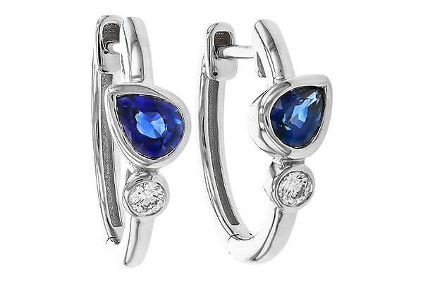 E275-13720: EARRINGS .51 SAPPHIRE .57 TGW
