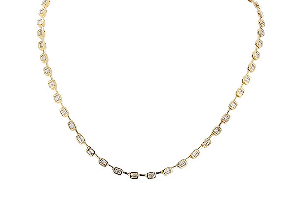F274-22765: NECKLACE 2.05 TW BAGUETTES (17 INCHES)