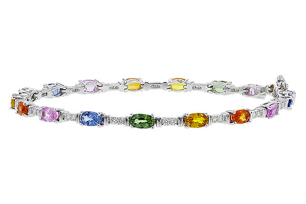 F275-10984: BRACELET 4.76 MULTI-COLOR SAPPH 5.08 TGW (7")