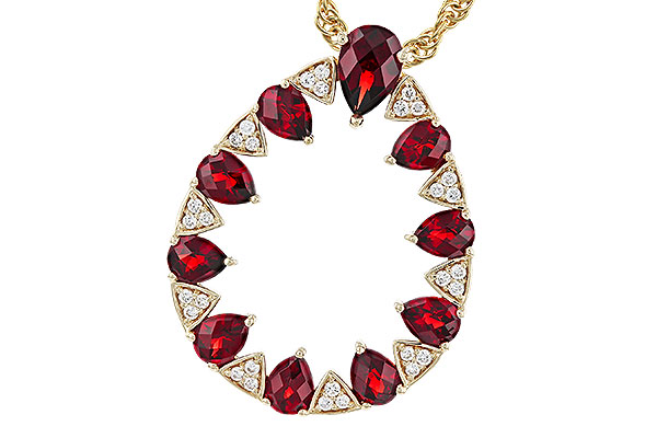 G275-10920: NECKLACE 1.85 GARNET 1.96 TGW