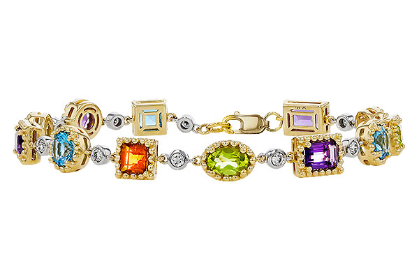 G275-17311: BRACELET 4.63 SEMI-PREC (AMY,BT,CIT,PER) 5.05 TGW