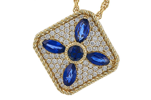 H275-13647: NECKLACE .89 TW SAPPHIRE 1.20 TGW
