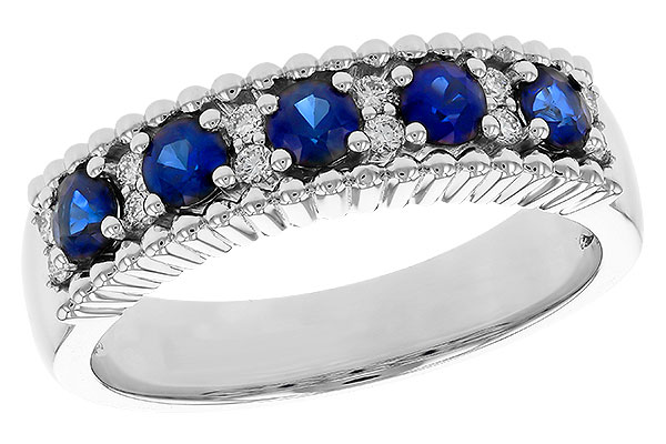K275-17338: LDS WED RG .64 TW SAPPHIRE .76 TGW