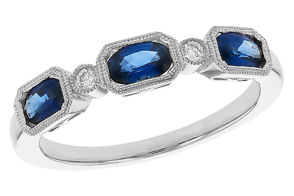 M275-10956: LDS WED RG .72 SAPPHIRE .77 TGW (4x3MM SAPP)