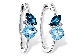 M275-12729: EARRINGS 1.82 TW BLUE TOPAZ 1.86 TGW